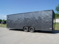 8.5x24 Charcoal Grey V-Nose Enclosed Trailer With Blackout Package Storage -Tool Comprehensive dsc07783 1