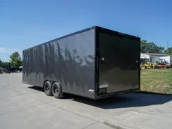 8.5x24 Charcoal Grey V-Nose Enclosed Trailer With Blackout Package Storage -Tool Comprehensive dsc07784 1