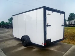 7x14 Enclosed Trailer White V-Nose Blackout Package 3,500lb Axle Storage -Tool Comprehensive dsc08122 2