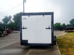 7x14 Enclosed Trailer White V-Nose Blackout Package 3,500lb Axle Storage -Tool Comprehensive dsc08123 2