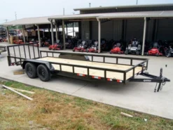 6.4x20 Dovetail Utility Trailer (2) 3500lb Axles