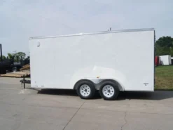 7x16 White V-Nose Enclosed Trailer With Elect Pkg (2) 3500lb Axle Storage -Tool Comprehensive dsc08330 1