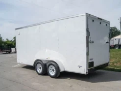7x16 White V-Nose Enclosed Trailer With Elect Pkg (2) 3500lb Axle Storage -Tool Comprehensive dsc08331 1