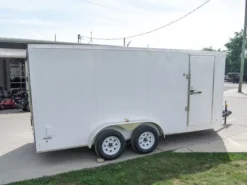 7x16 White V-Nose Enclosed Trailer With Elect Pkg (2) 3500lb Axle Storage -Tool Comprehensive dsc08333 1