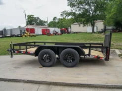 6.4' X 12' Tandem Axle Dovetail Utility Trailer With Gate & Lights