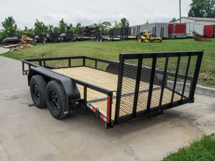 6.4' X 12' Tandem Axle Dovetail Utility Trailer With Gate & Lights 3 6.4' X 12' Tandem Axle Dovetail Utility Trailer With Gate & Lights - Image 3