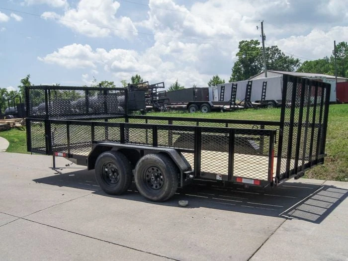 7x16 Straight Deck Utility Trailer With Stacked Baskets (2) 3500lb Axle 4 7x16 Straight Deck Utility Trailer With Stacked Baskets (2) 3500lb Axle - Image 4