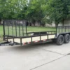 7x18 Dovetail Utility Trailer With Side Gate (2) 3,500lb Axles