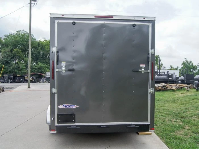 7x12 Charcoal V-Nose Custom Enclosed Trailer 3500lb Axle With Brake Storage 5 7x12 Charcoal V-Nose Custom Enclosed Trailer 3500lb Axle With Brake Storage - Image 5