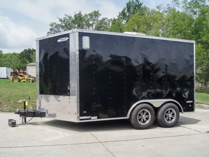 8.5x12 Black V-Nose Enclosed Trailer With Elect Pkg (2) 3500lb Axles Storage 1 8.5x12 Black V-Nose Enclosed Trailer With Elect Pkg (2) 3500lb Axles Storage