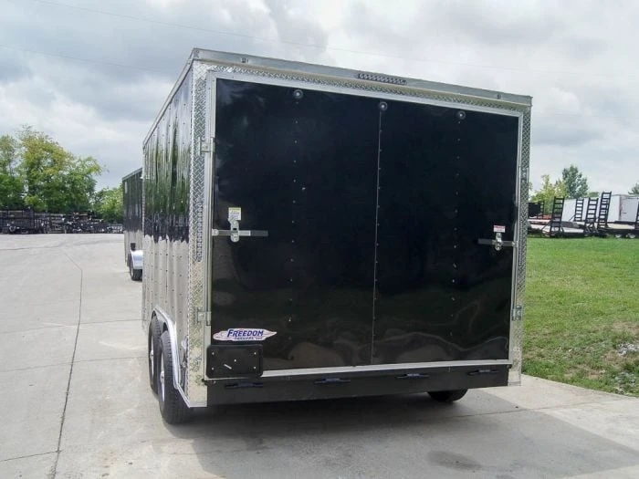 8.5x12 Black V-Nose Enclosed Trailer With Elect Pkg (2) 3500lb Axles Storage 4 8.5x12 Black V-Nose Enclosed Trailer With Elect Pkg (2) 3500lb Axles Storage - Image 4