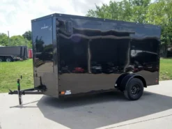 6x12 Enclosed Trailer Black V-Nose Blackout Package 3,500lb Axle Storage -Tool Comprehensive dsc08808 1