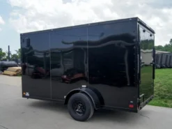 6x12 Enclosed Trailer Black V-Nose Blackout Package 3,500lb Axle Storage -Tool Comprehensive dsc08810