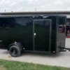 6x12 Enclosed Trailer Black V-Nose Blackout Package 3,500lb Axle Storage