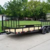 7' X 20' Tandem Axle Dovetail Utility Trailer With Side Gate