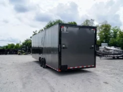 8.5x28 Charcoal/Black Enclosed Trailer With Blackout Pkg (2) 7K Axles Storage -Tool Comprehensive dsc09803