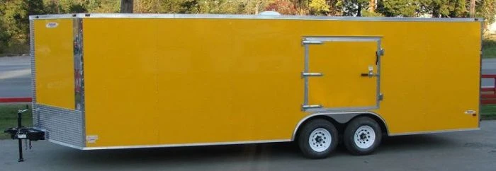 Enclosed Trailer 8.5'x24' Yellow - Mower Motorcycle Car Truck Hauler Storage 5 Enclosed Trailer 8.5'x24' Yellow - Mower Motorcycle Car Truck Hauler Storage - Image 5