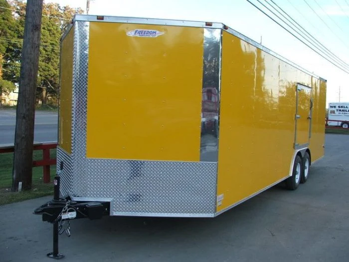 Enclosed Trailer 8.5'x24' Yellow - Mower Motorcycle Car Truck Hauler Storage 4 Enclosed Trailer 8.5'x24' Yellow - Mower Motorcycle Car Truck Hauler Storage - Image 4