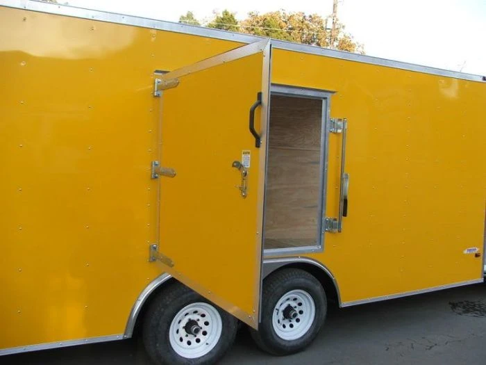 Enclosed Trailer 8.5'x24' Yellow - Mower Motorcycle Car Truck Hauler Storage 1 Enclosed Trailer 8.5'x24' Yellow - Mower Motorcycle Car Truck Hauler Storage