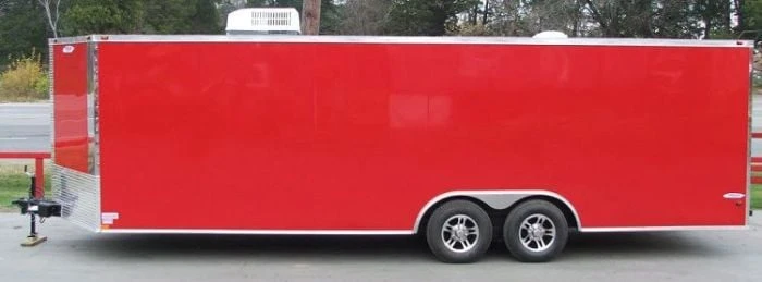 Enclosed Trailer 8.5'x24' Red - Motorcycle Car Bike Hauler Storage 4 Enclosed Trailer 8.5'x24' Red - Motorcycle Car Bike Hauler Storage - Image 4