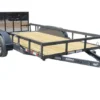 6.4x14 Grey Dovetail Utility Trailer (2) 3,500 Lb Axles