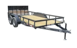 6.4x14 Grey Dovetail Utility Trailer (2) 3,500 Lb Axles