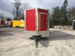 8.5' X 28' Victory Red Porch Style Enclosed Trailer Storage -Tool Comprehensive img 0098 2