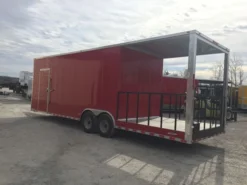 8.5' X 28' Victory Red Porch Style Enclosed Trailer Storage -Tool Comprehensive img 0103