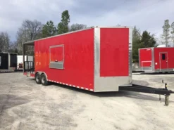 8.5' X 28' Victory Red Porch Style Enclosed Trailer Storage -Tool Comprehensive img 0107
