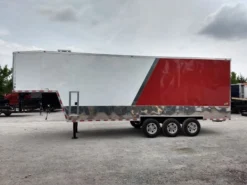 Enclosed Trailer 8.5' X 30' Red And White Custom Event Storage -Tool Comprehensive img 20180516 132106804 hdr