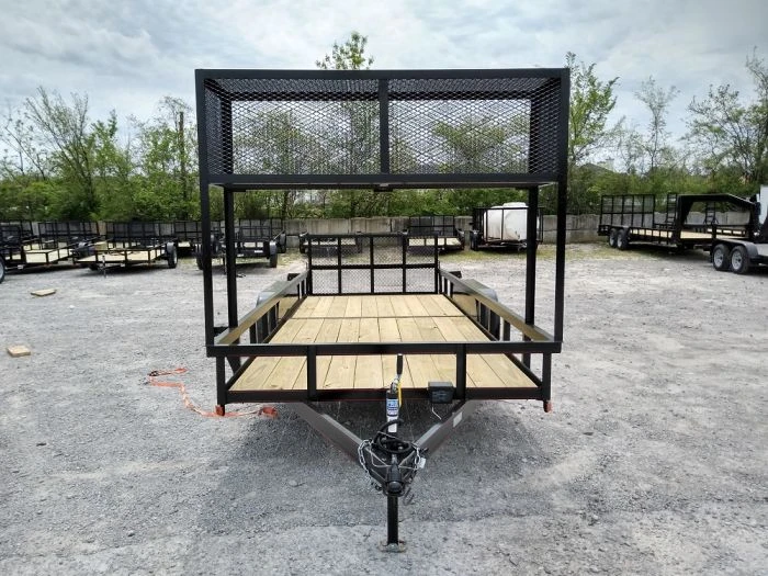 Utility Trailer 6.4' X 18' Tandem Dovetail With Cage 2 Utility Trailer 6.4' X 18' Tandem Dovetail With Cage - Image 2