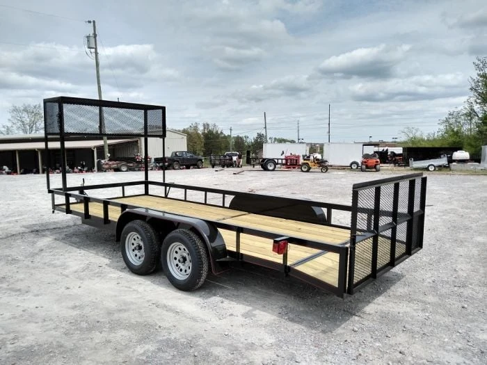 Utility Trailer 6.4' X 18' Tandem Dovetail With Cage 6 Utility Trailer 6.4' X 18' Tandem Dovetail With Cage - Image 6