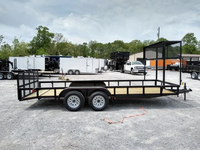 Utility Trailer 6.4' X 18' Tandem Dovetail With Cage 4 Utility Trailer 6.4' X 18' Tandem Dovetail With Cage - Image 4
