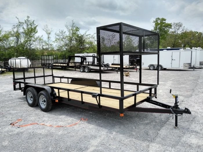 Utility Trailer 6.4' X 18' Tandem Dovetail With Cage 3 Utility Trailer 6.4' X 18' Tandem Dovetail With Cage - Image 3
