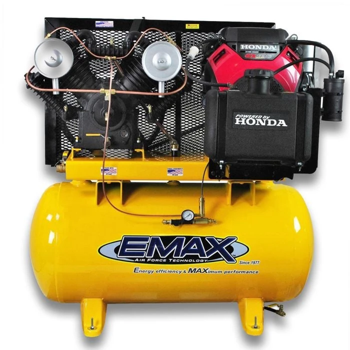 EMAX Gas Driven Industrial Plus Piston Air Compressor 1 EMAX Gas Driven Industrial Plus Piston Air Compressor