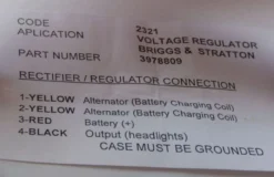 Briggs & Stratton 397809 Voltage Regulator Oregon 33-416 -Tool Comprehensive p1060297