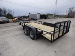 6.4' X 14' Tandem Axle Dovetail Utility Trailer With Gate & Lights -Tool Comprehensive p1200214