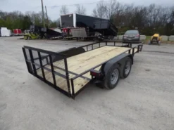 6.4' X 14' Tandem Axle Dovetail Utility Trailer With Gate & Lights -Tool Comprehensive p1200216
