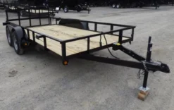6.4' X 14' Tandem Axle Dovetail Utility Trailer With Gate & Lights -Tool Comprehensive p1200218