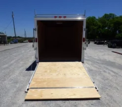 7x14 Enclosed Trailer White V-Nose Ladder Racks (2) 3500lb Axles Storage -Tool Comprehensive p1250439edited