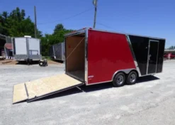 Enclosed Trailer 8.5'x18' Red & Black - Car Hauler Storage -Tool Comprehensive p1250450edited