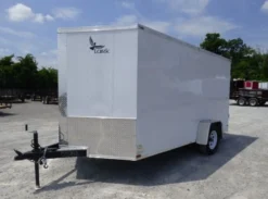 Enclosed Trailer 7'x12' 3500 Lb Axle V-Nose W/ Barn Doors Storage -Tool Comprehensive p1250728edited