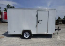 Enclosed Trailer 7'x12' 3500 Lb Axle V-Nose W/ Barn Doors Storage -Tool Comprehensive p1250734edited