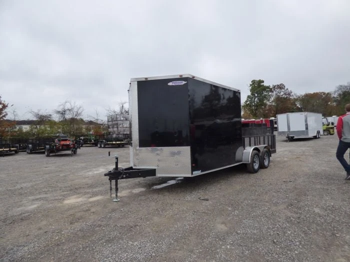 Enclosed Utility Hybrid Trailer 7'x18' With Side Ramp- Lawn Mower Equipment Hauler Storage 3 Enclosed Utility Hybrid Trailer 7'x18' With Side Ramp- Lawn Mower Equipment Hauler Storage - Image 3