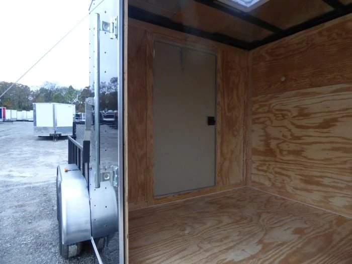 Enclosed Utility Hybrid Trailer 7'x18' With Side Ramp- Lawn Mower Equipment Hauler Storage 1 Enclosed Utility Hybrid Trailer 7'x18' With Side Ramp- Lawn Mower Equipment Hauler Storage