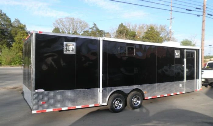 Enclosed Trailer 8.5'x28' Black - Car Equipment Hauler Storage 2 Enclosed Trailer 8.5'x28' Black - Car Equipment Hauler Storage - Image 2