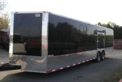 Enclosed Trailer 8.5'x28' Black - Car Equipment Hauler Storage
