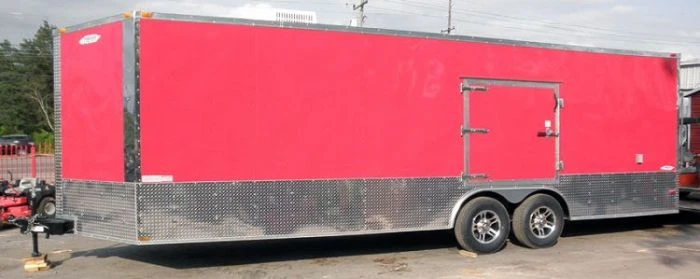 Enclosed Trailer 8.5'x24' Red - ATV Car Bike Equipment Hauler Storage 4 Enclosed Trailer 8.5'x24' Red - ATV Car Bike Equipment Hauler Storage - Image 4