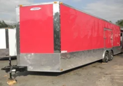 Enclosed Trailer 8.5'x24' Red - ATV Car Bike Equipment Hauler Storage