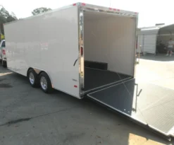Enclosed Trailer 8.5'x18' White - Car ATV Bike Hauler - 3500 Lb Axles Storage -Tool Comprehensive p8190135 1 1 2